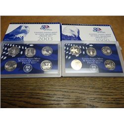 2000 & 03 US 50 STATE QUARTERS PROOF SETS