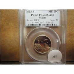 2003-S MAINE QUARTER PCGS PR69 DCAM