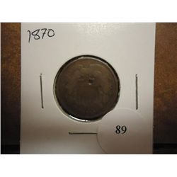 1870 TWO CENT PIECE PARTIAL HOLE