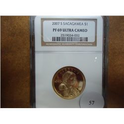 2007-S SACAGAWEA DOLLAR NGC PF69 ULTRA CAMEO