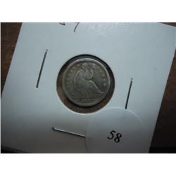 1839 SEATED LIBERTY HALF DIME