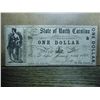 Image 1 : 1866 NORTH CAROLINA $1 OBSOLETE CURRENCY
