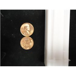 ROLL OF 50-1957-D LINCOLN CENTS RED (UNC)