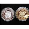 Image 2 : 2-PRESIDENT OBAMA TOKENS 1 SILVER PLATED 1 GOLD
