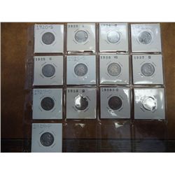 13 ASSORTED BUFFALO NICKELS 1920-29 (AS SHOWN)