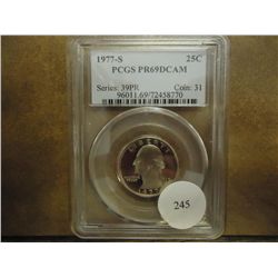 1977-S WASHINGTON QUARTER PCGS PR69 DCAM