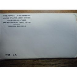 1969 US MINT SET (UNC) P/D (WITH ENVELOPE) SEALED