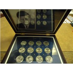 JFK HALF DOLAR 12 COIN SET INCLUDES 64 90% ALL UNC