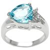Image 1 : 3.59 CARAT GENUINE BLUE & WHITE TOPAZ .925 STERLING SILVER RING