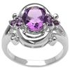 Image 1 : 2.10 CARAT GENUINE AMETHYST .925 STERLING SILVER RING