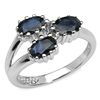 Image 1 : 1.95 CARAT GENUINE BLUE SAPPHIRE .925 STERLING SILVER RING