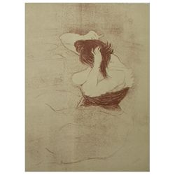 Toulouse-Lautrec "Femme se peignant" lithograph | Elles
