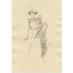 James Whistler original lithograph "The Smith's Yard"