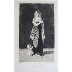 Francisco Goya etching "La Belle-Fille de Goya"
