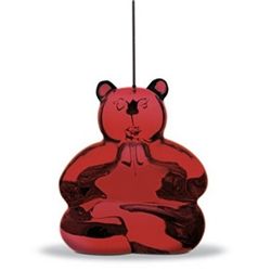 Baccarat "Red Bear Incense Holder" Sculpture