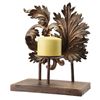 Image 1 : SCROLL & LEAF PILLAR CANDLE HOLDER