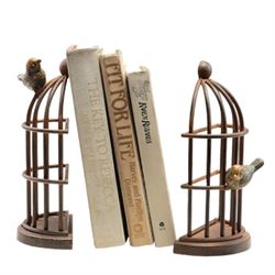 BIRDCAGE BOOKENDS