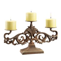 FLEUR DE LIS PILLAR CANDELABRA