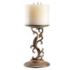 Image 1 : SCROLL PILLAR CANDLE STICK