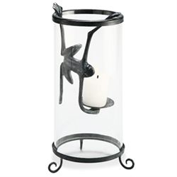 FROG HURRICANE CANDLE HOLDER