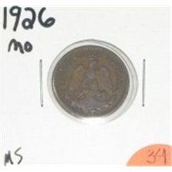 1926 MEXICO 1 CENT *RARE MS HIGH GRADE NICE EARLY COIN WITH NICE DESIGN!! COIN CAME OUT OF SAFE!!