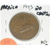 Image 1 : 1943 MEXICO 20 CENTAVO *RARE MS HIGH GRADE NICE EARLY COIN WITH NICE DESIGN!!