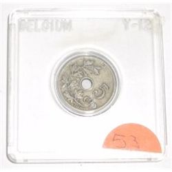 1905 SILVER BELGIUM 5 CEN *RARE MS HIGH GRADE!! COIN CAME OUT OF SAFE!!