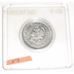 1958 SILVER ARGENTINA 50 CENTAVOS *RARE MS-65 HIGH GRADE!! COIN CAME OUT OF SAFE!!