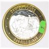 Image 1 : SILVER STRIKE .999 FINE SILVER $10 CASINO GAMING COIN *EXPLORERS OF THE AMERICAN WEST/DANIEL BOONE*!