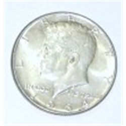 1964 KENNEDY SILVER HALF DOLLAR *RARE MS HIGH GRADE!! SILVER COIN CAME OUT OF SAFE BOX!!