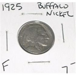 1925 BUFFALO NICKEL RED BOOK VALUE IS $7.00+ *RARE FINE GRADE*!! NICKEL CAME OUT OF SAFE!!