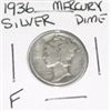 Image 1 : 1936 MERCURY SILVER DIME *NICE FINE GRADE*!! DIME CAME OUT OF SAFE!!