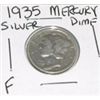 Image 1 : 1935 MERCURY SILVER DIME *NICE FINE GRADE*!! DIME CAME OUT OF SAFE!!