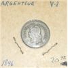 Image 1 : 1896 ARGENTINA 10 CENTAVOS *RARE NICE EARLY VERY GOOD-8 GRADE*!! COIN CAME OUT OF SAFE!!