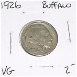 1926 BUFFALO NICKEL RED BOOK VALUE IS $2.00+ *RARE EARLY VERY GOOD GRADE*!! NICKEL CAME OUT OF SAFE!