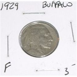 1929 BUFFALO NICKEL RED BOOK VALUE IS $3.00+ *RARE EARLY FINE GRADE*!! NICKEL CAME OUT OF SAFE!!