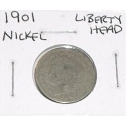 1901 LIBERTY HEAD NICKEL *RARE EARLY NICE NICKEL*!! COIN CAME OUT OF SAFE!!