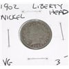 Image 1 : 1902 LIBERTY HEAD NICKEL RED BOOK VALUE IS $3.00+ *RARE EARLY VERY GOOD GRADE*!! COIN CAME OUT OF SA