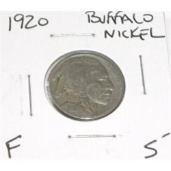 1920 BUFFALO NICKEL RED BOOK VALUE IS $5.00+ *RARE FINE GRADE*!! NICKEL CAME OUT OF SAFE!!