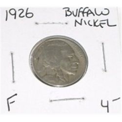 1926 BUFFALO NICKEL RED BOOK VALUE IS $4.00+ *RARE FINE GRADE*!! NICKEL CAME OUT OF SAFE!!