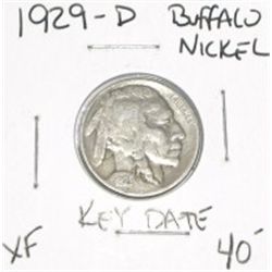 1929-D BUFFALO NICKEL RED BOOK VALUE IS $40.00+ *RARE KEY DATE EXTRA FINE GRADE*!!