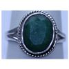 Image 1 : 23.30 CTW  EMERALD RING .925 STERLING SILVER