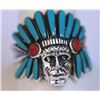 Image 1 : 45.40 CTW SEMIPRECIOUS SKULL RING .925 STERLING SILVER