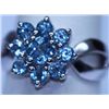 Image 1 : 21.85 CTW BLUE TOPAZ RING .925 STERLING SILVER