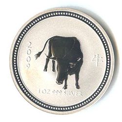 Australian Lunar Silver 1 oz Silver 2009 Ox