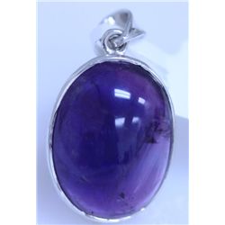 24.50 CTW AMETHYST PENDANT .925 STERLING SILVER