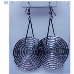 89.15 CTW GRAY STEEL EARRING