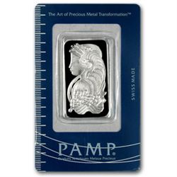 Silver Bars: Pamp Suisse 1 oz Bar .999 fine