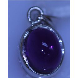 9.25 CTW AMETHYST PENDANT .925 STERLING SILVER