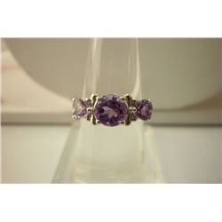 16.60 ctw Amethyst  Ring .925 Sterling Silver